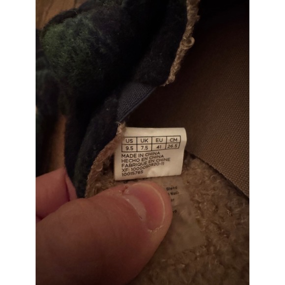 TOMS Women's Plaid Lined Slippers Flats Bow Detail Green Black Size 9.5 - Picture 7 of 7